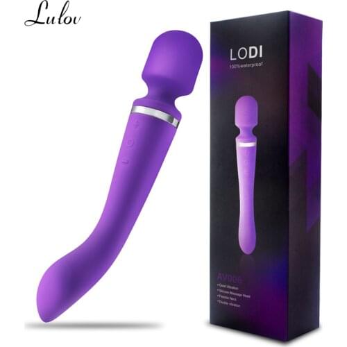 20 Speeds Powerful Vibrator AV Magic Wand Dildos Sex Toys For Women Couples Clitoris Stimulator G spot 2 Motor Toys for Adult 18