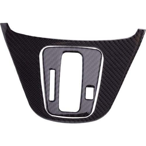 2pcs Car Carbon Fiber Gear Shift Box Panel Cover Trim Frame Sticker Fit For Honda CRV CR-V 2007 2008 2009 2010 2011 LHD