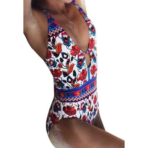 2021 New Swimsuit PrintEd Strap Jumpsuit Sexy Back Swimwear Swimming Suit for Women One Piece Bathing Suit Sexy Swimwear Women