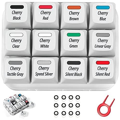 Cherry MX Switch Tester 12-Key Mechanical Keyboard Sampler Switch Testing Tool with Keycap Pulle
