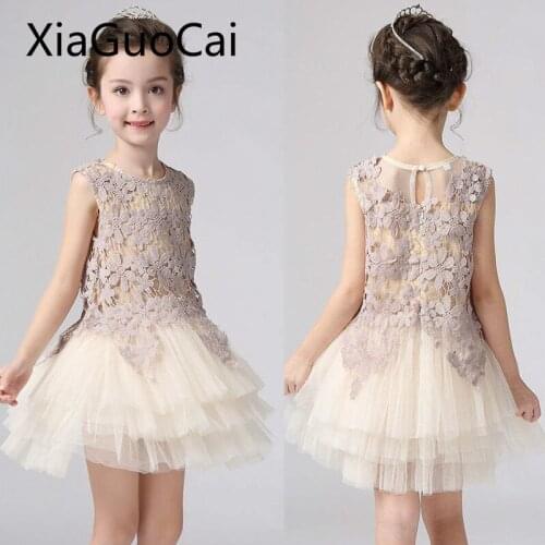 Spring and Summer Girl Dress New Korean Kids Dresses for Girls Sleeveless Bud Silk Yarn Princess Dress Pettiskirt