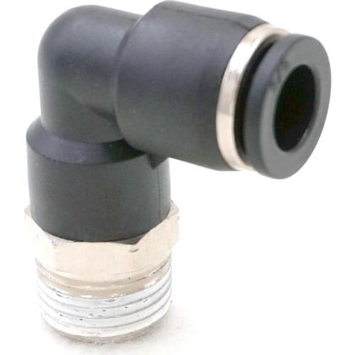 Pneumatic Male Elbow Connector Tube OD 3/8" X NPT 3/8" Push In Fitting