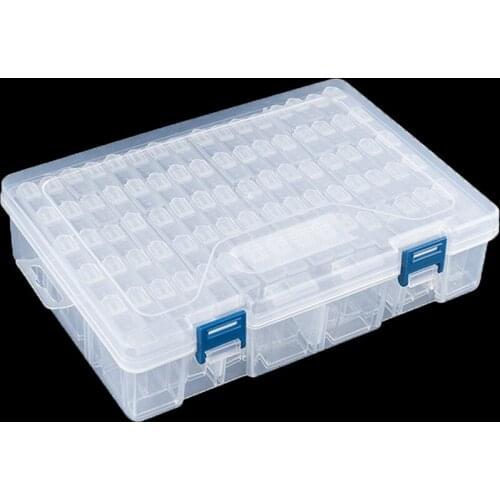 24/64/84 Bottles Box Transparent Container Case Diamond Painting Accessories Diamond Embroidery Beads Storage Box Organizer Tool