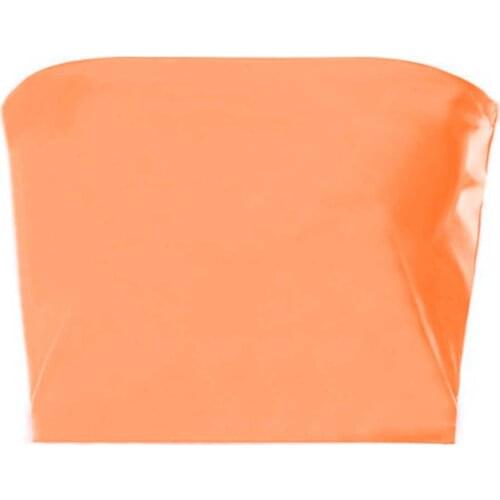 Plus Size Women Fashion Seamless Strapless Tops Sext Streetwear Expose High Elastic Tops for Women Candy Color Exotic Costumes