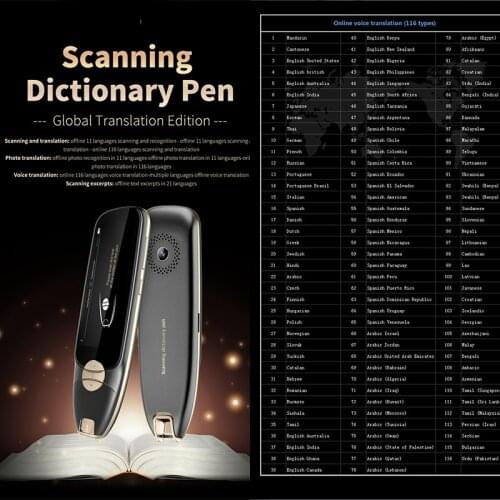 128G Scanning Translation Pen 3.5-inch Large Screen Point Reading Pen Supports Multi-language Offline Mutual Translation