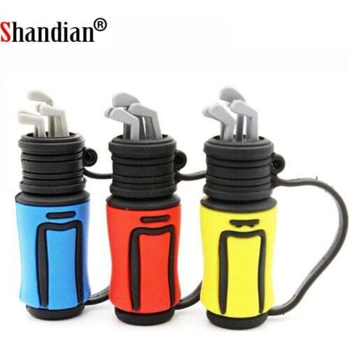 SHANDIAN New Pen drive Golf Bag shape usb flash drive USB 2.0 memory stick pen drive 4GB u disk 8GB pendrive 16GB 32GB 64GB
