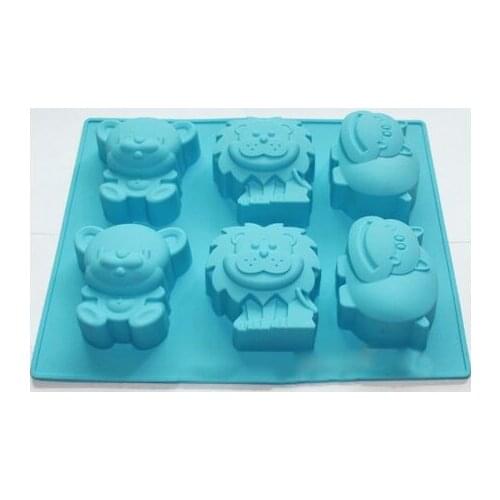 Jungle Zoo Animal Chocolate Cupcake Candy Soap Mold Pan Silicone Kids Gift