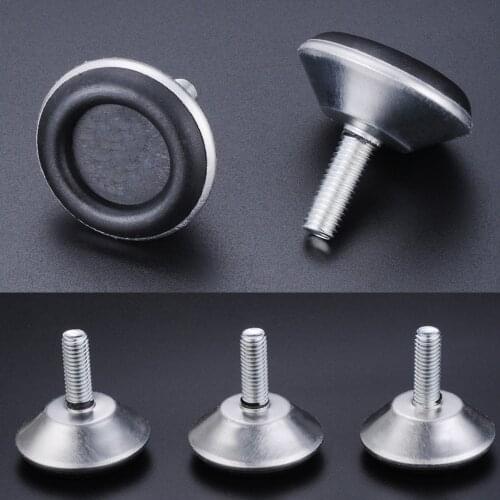 Steel Furniture Legs Anti-slip Base Table Cabinet Leg Pad Adjustable Leveling Feet Leveler M8 M10 Screw 15mm-27mm
