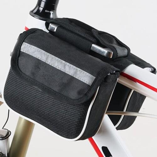 MTB Bag Pack Bicycle Saddle Bag Front Tube Rainproof Bike Pouch Mountain Bike Top Tube Shell Cycling Pouch Bike Accessories