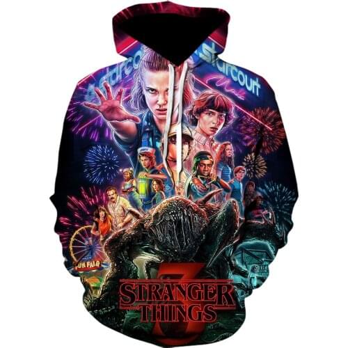 2021 New Stranger Things 3D Print Hoodie Men/Women fashion fall/winter Sweatshirts hip hop Streetwear harajuku Hoodies Jackets