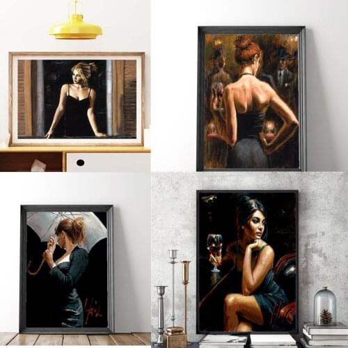 Fabian Peres Decoration Oil Painting beautiful female girl poster print wall canvas painting pictures living room gallery office