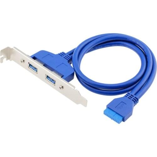 2 Port USB3.0 Hub USB3.0 20Pin to Female Adapter Desktop computer rear 2 USB3.0 port motherboard 20P extension USB3.0 19pin