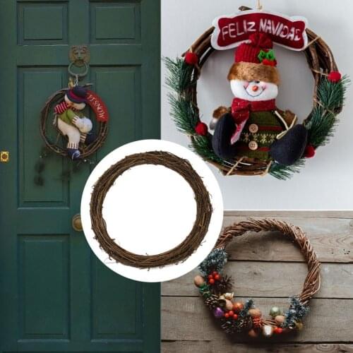 Home Decor Natural Rattan Wreath Wedding Wreath Crafts Happy Easter Xmas Christmas Decoration DIY Craft Spring Wedding Wreaths