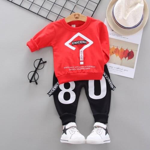 Spring Baby Boy O-neck Casual Clothing Set Sweatshirt Long Sleeve Autumn Boys Kids Outfits Tracksuit Suits Children Clothes