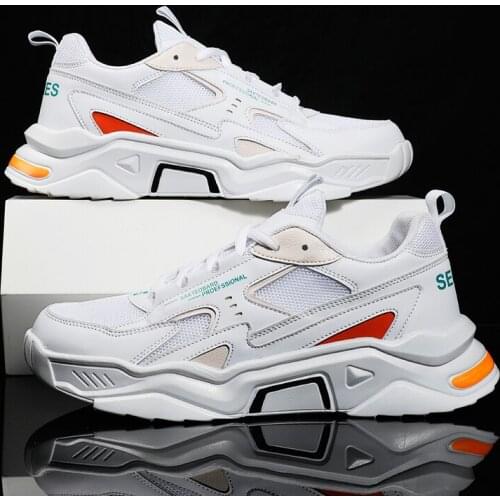 High-end Fashion Sneakers Men Vulcanized Shoes Mens Casual Running Shoes Young Mens Comfortable Mesh Breathable Sneakers Mens