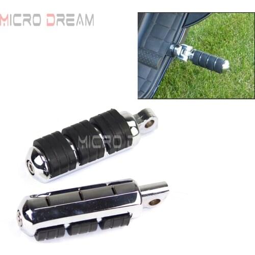 1 Pair Chrome Motorcycle Highway Male Mount Foot Pegs Driver Foot Rest for Harley Softail FLST FXST FXC Passenger Footpeg