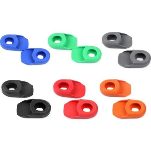 2pcs Bicycle Road Bike Fixed Gear Carbon Fiber Crankset Crank Protector Case Cover Cap