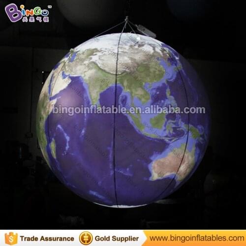 2020 New giant earth ball / inflatable earth globe / inflatable hanging earth ball with LED light for stage decoration