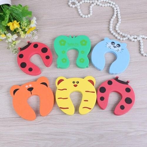 6X Baby safety foam door jammer guard finger protector animal design