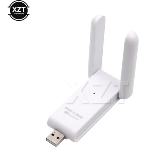 For PIXLINK Wifi Adapter AC600 Dual Band Wireless USB Adapter 2.4G / 5G Wifi Dongle Network Card with Double High-Gain Antennas