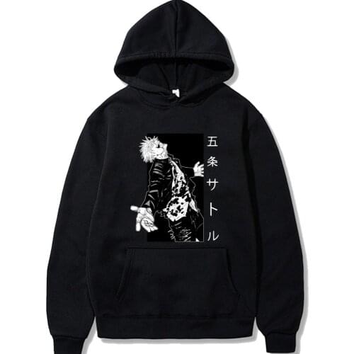 Anime Jujutsu Kaisen Satoru Gojo Hoodie Manga Hoodies Long Sleeved Pullovers Tops