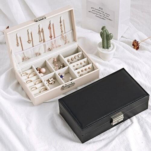 Velvet Jewelry Box Earrings European Jewelry Storage Box Net Red Jewelry Holder Gift Box Necklace Ring Storage Box Large Capacit