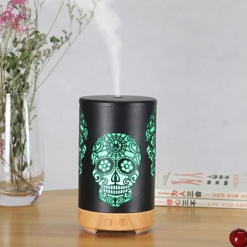 Bronze Metal Aroma Essential Oils Diffuser Aromatherapy Ultrasonic Air Humidifier Aroma Lamp Diffuser for Room Home Bedroom