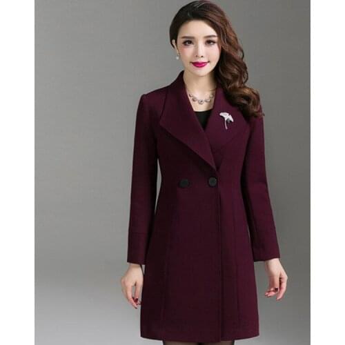 Casaco Feminino Trench Coat For Women Plus Size Para As Mulheres Elegant Womens Coat Outwear Long Coats Ladies KJ139