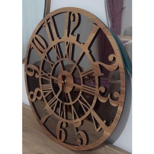 Decorative Real Mirrored (gold Or Silver Option) wall Clock coffee tables table basse furniture living room table