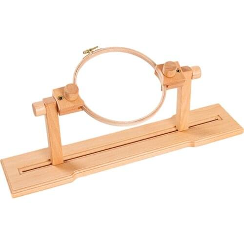 Wood Embroidery Hoop Stand DIY Handmade Cross Stitch Hoop Set Embroidery Ring Frame Portable Embroidery Tools Stitch Hoops
