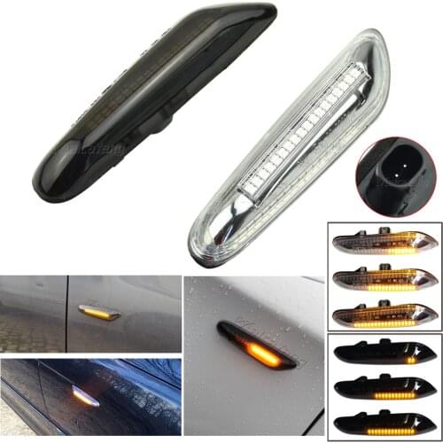 2x Dynamic Turn Signal LED Side Marker Light For BMW 1 3 5 Series E46 E60 E61 E81 E82 E87 E88 E90 E91 E92 E93 X1 E84 X3 E83