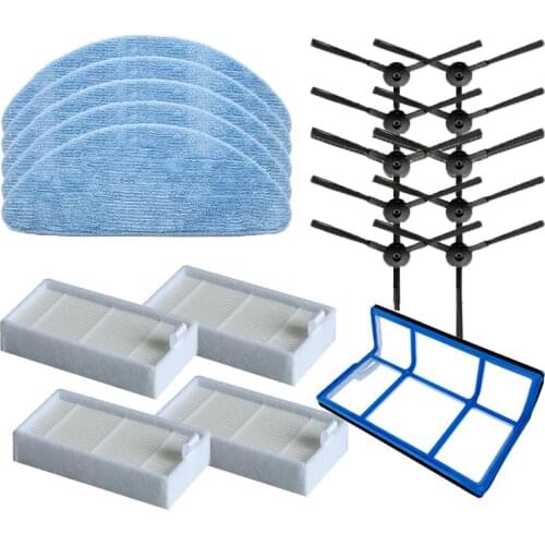 HEPA Filter Mop Cloth Rag Primary Filters Side Brush for iLife V5pro V50 V55 V3S V5S V5 x5 A6 A4 A4s Vacuum Cleaner Parts