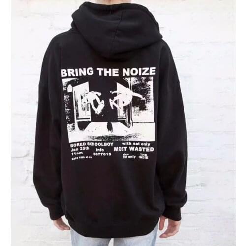 Letter Graphic Cotton Hoodies Women Autumn Long Sleeve Thick Warm Pullover Sweatshirts Women Vintage Streetwear Hoodie Tops