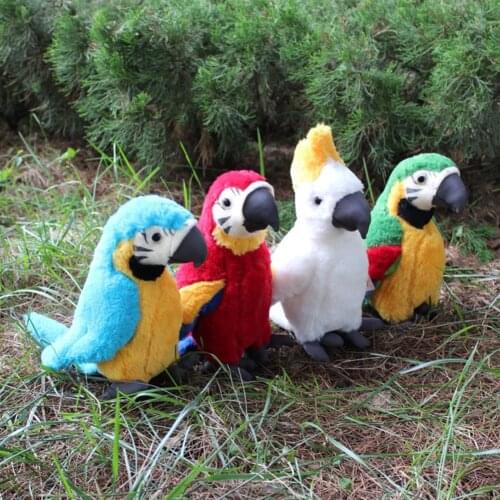 25cm Simulation Plush Parrot Bird Plush Stuffed Doll Kids Toy Home Table Sofa Car Garden Decor L0219