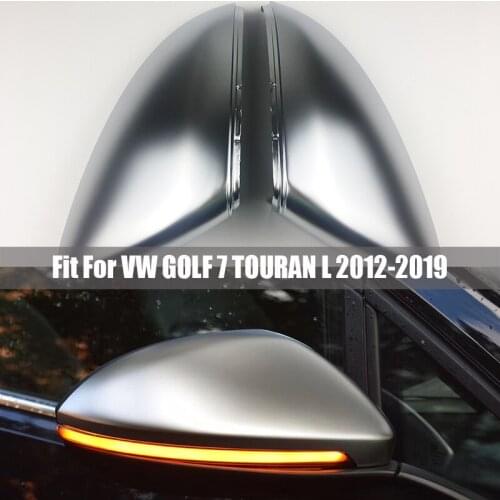 Rearview side wing mirror cover caps For VW Golf MK7 MK7.5 GTI 7 Golf 7 R Touran L Golf7 G matt silver 2 pieces 2012 2013 2019