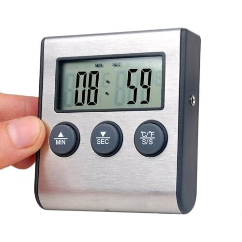 Kitchen Tools Household Food Thermometer Barbecue Thermometer BBQ Countdown Stainless Steel Probe Thermometer Dropshipping