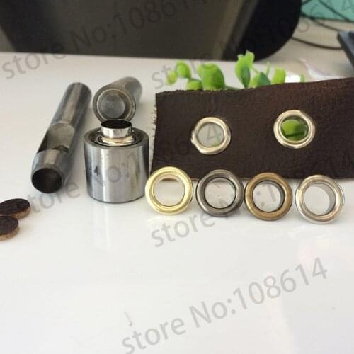 400pcs mixture round edge brass eyelet and with tools set for DIY Scrapbooking Cap Leathercraft Shoes Belt Bag Tag Clothes Acces