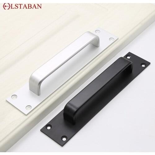 LSTABAN Aluminum Alloy Perforated Free Wooden Door Handle Surface Mounted Balcony Door Sliding Door Handle House Door Handle