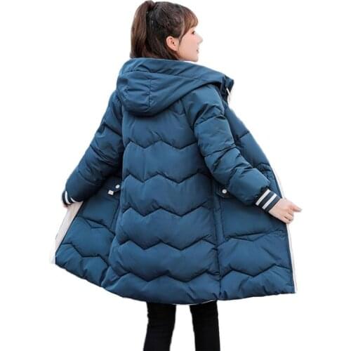 Fashion Cotton Jacket Women Korean Loose 2020 New mid-length Hooded Thick Down Padded Clothes Winter Student Jacket Coats M769