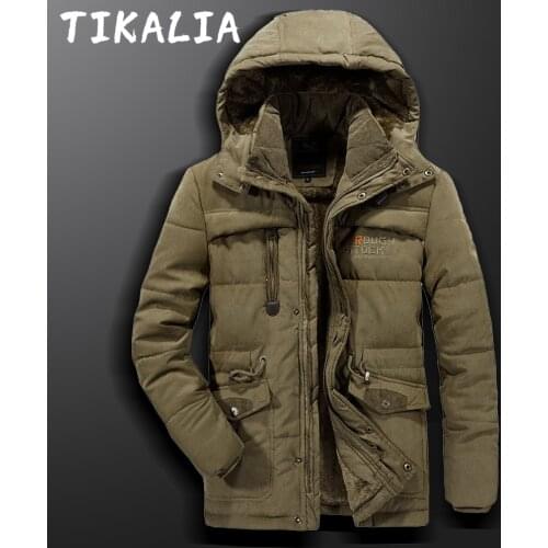 Men Winter Jacket Plus Size Military Jacket Men Outdoor Clothes Hooded Thicken Coat Male With Multi-Pockets Fashion High Quality