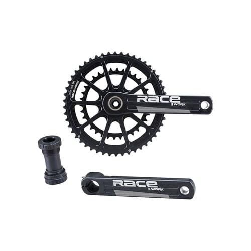 10/11 speed 170mm/172.5mm 50/34T BSA bb86 BB R3 Compact for road bike bicycle Crank set Ultralight crankset black 790g