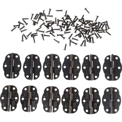 ZLinKJ NEW high quality 10 PCS/lot Door Butt Hinges Alloy rotated Antique Bronze 30mm x22mm Tool Parts Wholesale