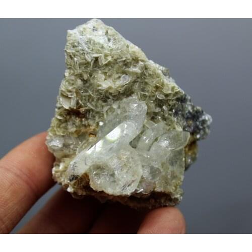 79g Rare Natural Aquamarine and Mica Symbiotic Mineral specimen stones and crystals healing crystals quartz gemstones
