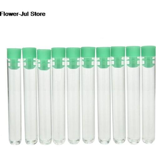 Plastic Test Tube With Cork 12x75mm Clear Like Glass Pack10, Wedding Favor Tubes Party Favour 10PCS