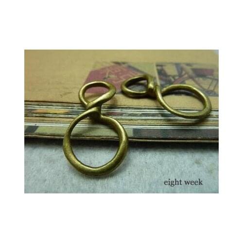 Zinc alloy pendant jewelry accessories diy handmade material charms distortion of eight 18 * 30 mm