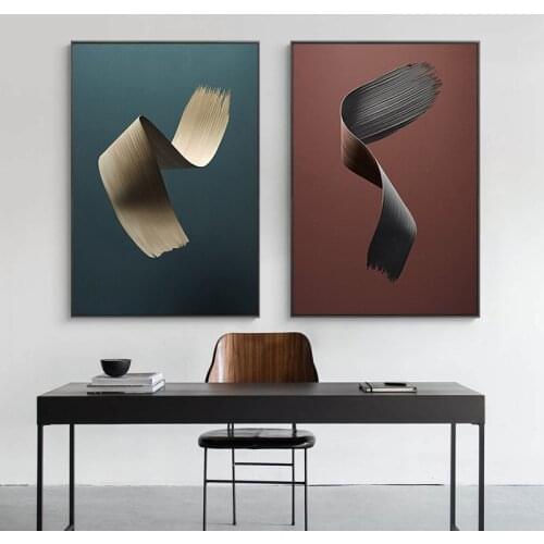 Nordic Style Posters and Prints Art Vintage Abstract Lines Canvas Painting Wall Pictures for Living Room Cuadros Room Decoration