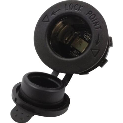 New Arrival 12-24V Motorcycle Car Boat Tractor Accessory Waterproof Cigarette Lighter Power Socket Plug Outlet Car-styling