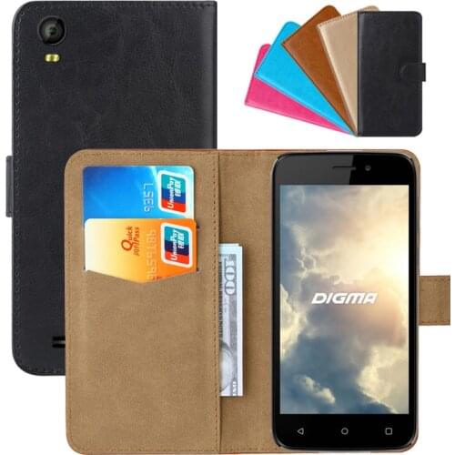 Luxury Wallet Case For Digma VOX G450 3G PU Leather Retro Flip Cover Magnetic Fashion Cases Strap