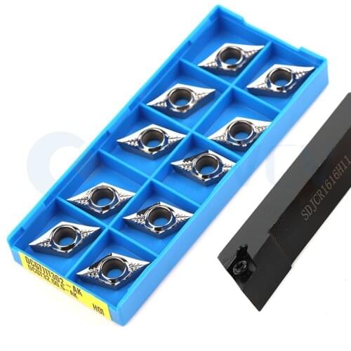 SDJCR1212H11 SDJCR1616 SDJCL2020K 2525M Machine External Turning Tools Holder +10pcs DCMT CNC Lathe Carbide Inserts High Quality