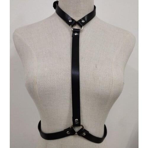 Sexy Bra Garter Lingerie Harness Belt For Women Harajuku Body Suspenders Straps PU Leather